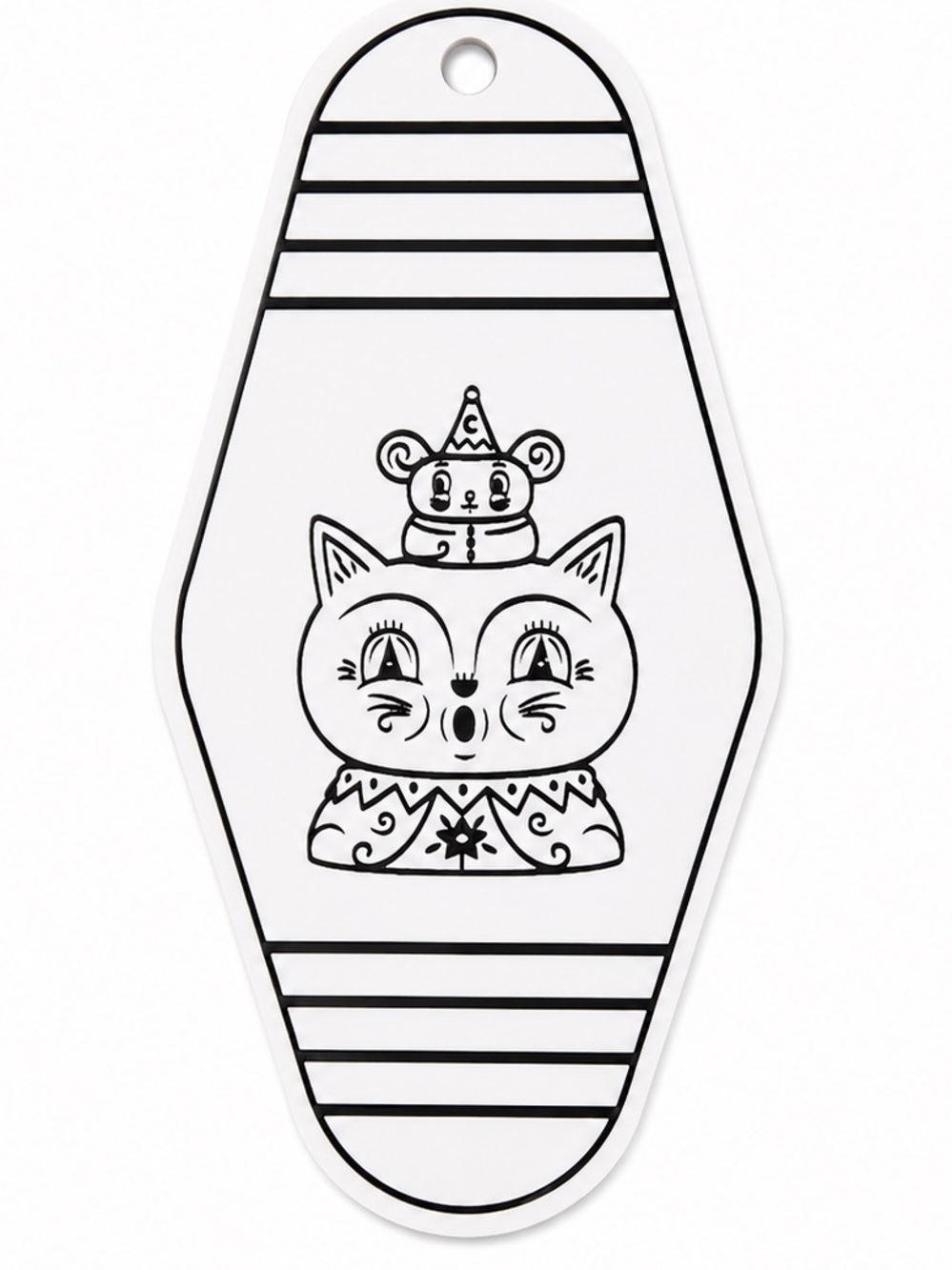 2/$25 Johanna Parker Inspired Cat Motel Keychain Vintage Halloween